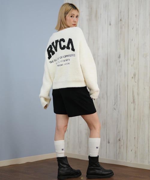 RVCA(ルーカ)の「RVCA/ルーカ セーター カーディガン BF044-P66(ニット/セーター・レディース・ブラック/ホワイト・M/L)」の14枚目の写真