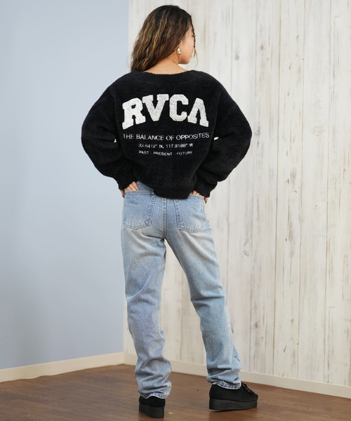 RVCA(ルーカ)の「RVCA/ルーカ セーター カーディガン BF044-P66(ニット/セーター・レディース・ブラック/ホワイト・M/L)」の4枚目の写真