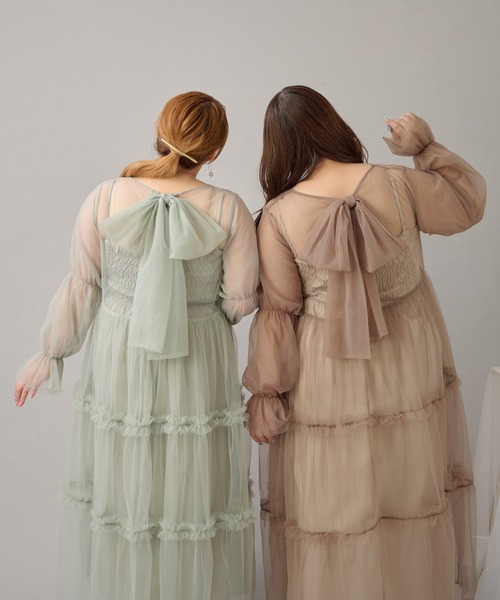 Louiosy（ルオシー）の「【大きいサイズ】バックリボンチュール