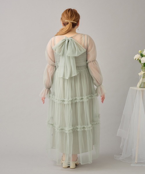 Louiosy（ルオシー）の「【大きいサイズ】バックリボンチュール