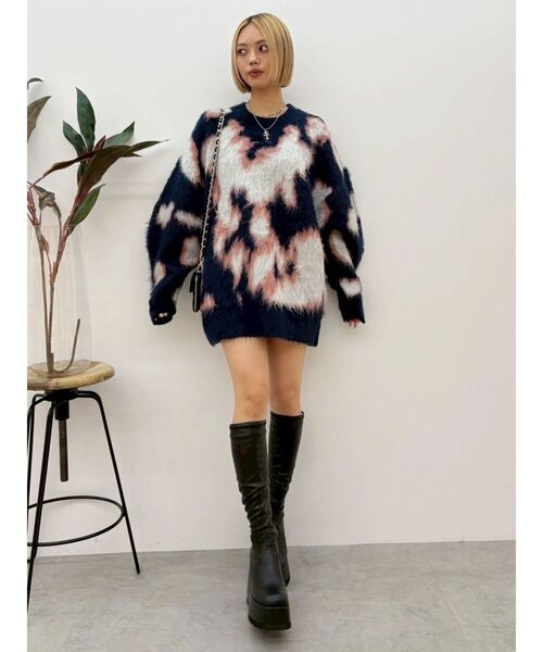 EVRIS(エヴリス)の「ロングチャンキーヒールブーツ(ブーツ・レディース・ベージュ/ブラック・SMALL/MEDIUM/LARGE)」の20枚目の写真