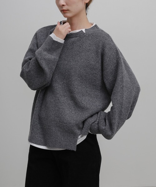 select MOCA(セレクトモカ)の「レイヤードライククルーネックニット(ニット/セーター・レディース・チャコールグレー/ブラウン/アイボリー・FREE)」の20枚目の写真
