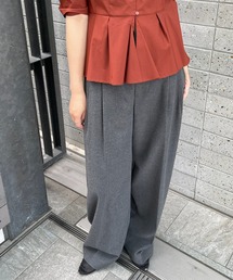 AMERI パンツ　新品未使用 Ameri（アメリ）の「HIGH WAIST WIDE SUSPENDERS PANTS（デニム