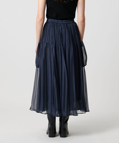 ✨新品タグ付き✨【ユナイテッドアローズ】オーガンジーポケット フレア スカート￼ オーガンジー ポケット フレアスカート