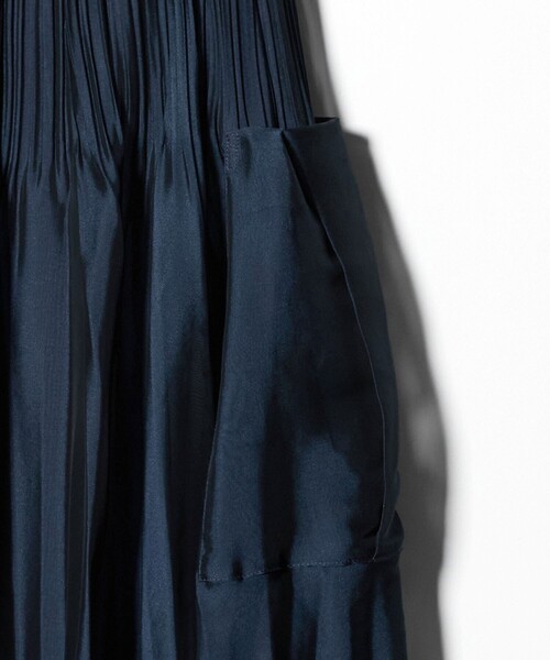 シャンブレー オーガンザ ポケット スカート（スカート）｜UNITED