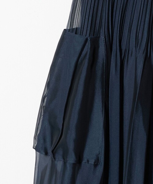 シャンブレー オーガンザ ポケット スカート（スカート）｜UNITED