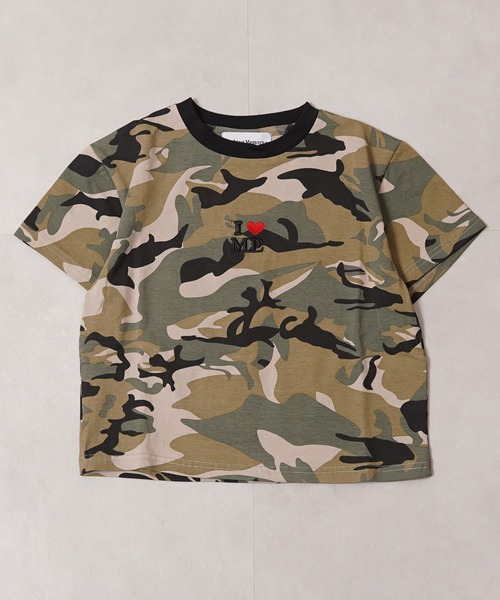 #MEMORY(メモリー)の「【MEMORY】I LOVE ME カモフラージュ 迷彩 チビTシャツ / I LOVE ME Camouflage Mini T-shirt(Tシャツ/カットソー・レディース・グリーン系カモフラージュ/グレー系カモフラージュ・FREE)」の10枚目の写真