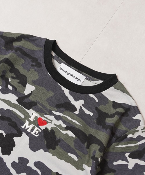 #MEMORY(メモリー)の「【MEMORY】I LOVE ME カモフラージュ 迷彩 チビTシャツ / I LOVE ME Camouflage Mini T-shirt(Tシャツ/カットソー・レディース・グリーン系カモフラージュ/グレー系カモフラージュ・FREE)」の15枚目の写真