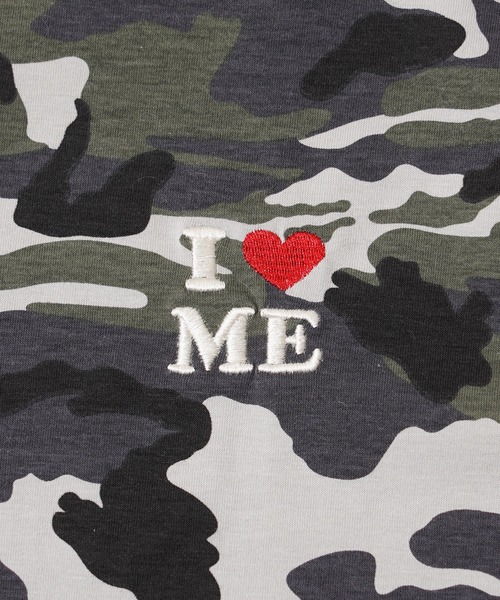 #MEMORY(メモリー)の「【MEMORY】I LOVE ME カモフラージュ 迷彩 チビTシャツ / I LOVE ME Camouflage Mini T-shirt(Tシャツ/カットソー・レディース・グリーン系カモフラージュ/グレー系カモフラージュ・FREE)」の6枚目の写真