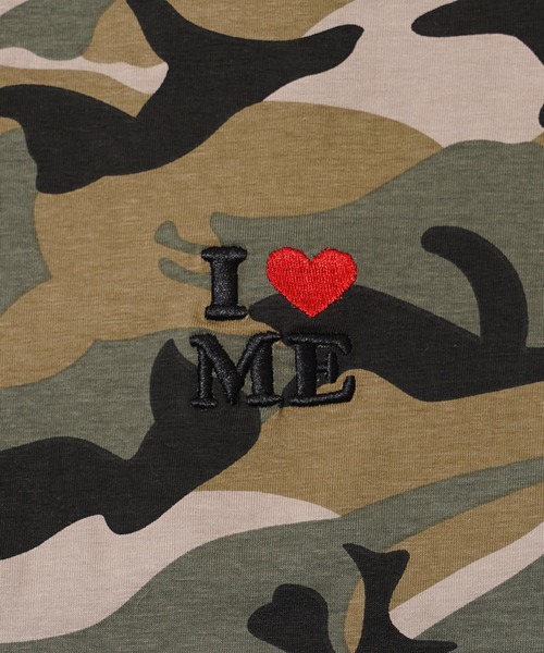 #MEMORY(メモリー)の「【MEMORY】I LOVE ME カモフラージュ 迷彩 チビTシャツ / I LOVE ME Camouflage Mini T-shirt(Tシャツ/カットソー・レディース・グリーン系カモフラージュ/グレー系カモフラージュ・FREE)」の7枚目の写真