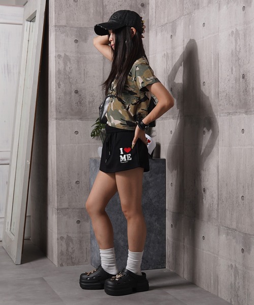 #MEMORY(メモリー)の「【MEMORY】I LOVE ME カモフラージュ 迷彩 チビTシャツ / I LOVE ME Camouflage Mini T-shirt(Tシャツ/カットソー・レディース・グリーン系カモフラージュ/グレー系カモフラージュ・FREE)」の20枚目の写真