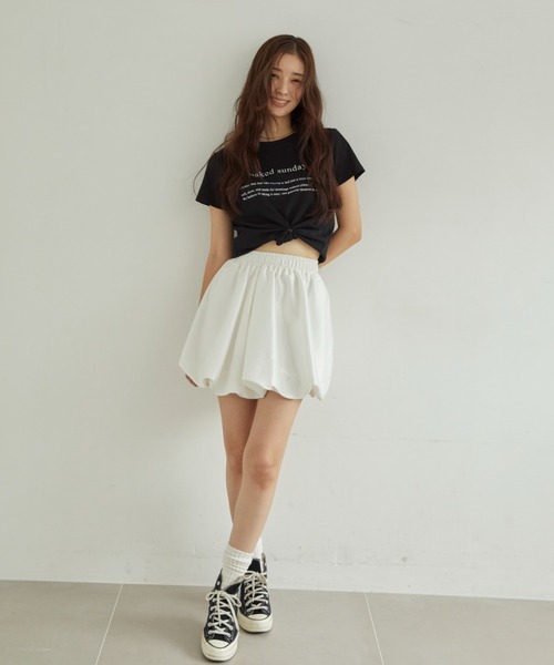 ACYM（アシーム）の「コンパクトロゴTシャツ（Tシャツ/カットソー・レディース・ブラック/ホワイト・FREE）」の8枚目の写真