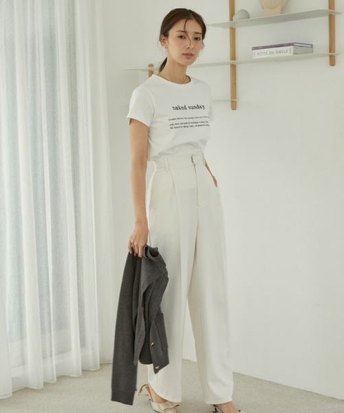 ACYM（アシーム）の「コンパクトロゴTシャツ（Tシャツ/カットソー・レディース・ブラック/ホワイト・FREE）」の9枚目の写真