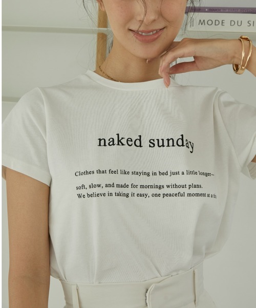 ACYM（アシーム）の「コンパクトロゴTシャツ（Tシャツ/カットソー・レディース・ブラック/ホワイト・FREE）」の3枚目の写真