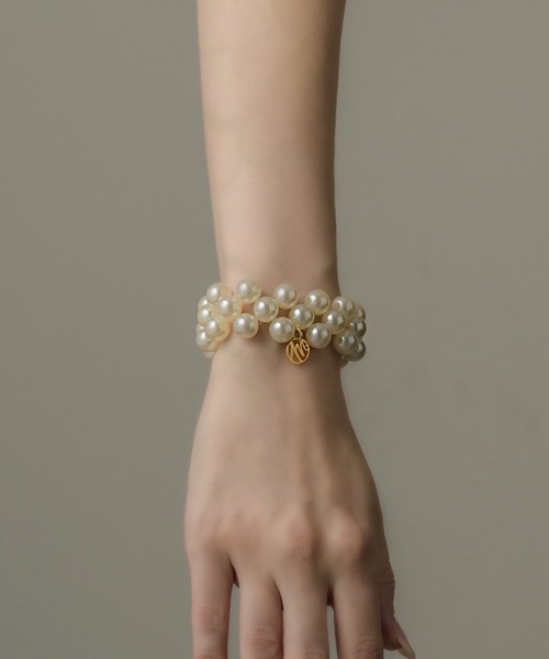 muku（ムク）の「BRACELET・HAIR TIE/PEARL（ブレスレット・レディース・ホワイト/グレー・FREE）」の6枚目の写真