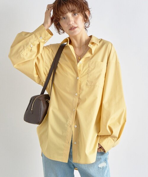 RIVE DROITE（リヴドロワ）の「【MONN.:.(モン)】カラーシャツ（シャツ/ブラウス・レディース・サックスブルー/イエロー・FREE）」の2枚目の写真