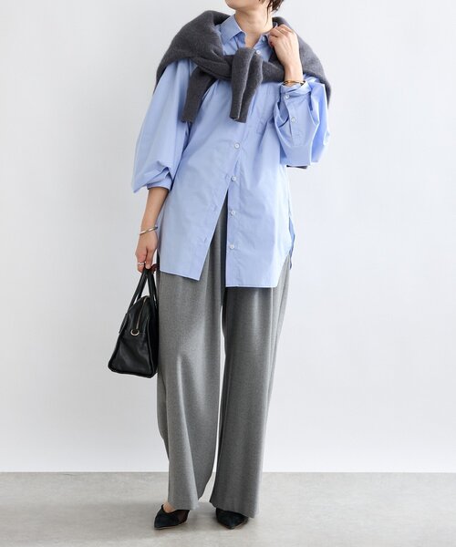 RIVE DROITE（リヴドロワ）の「【MONN.:.(モン)】カラーシャツ（シャツ/ブラウス・レディース・サックスブルー/イエロー・FREE）」の4枚目の写真