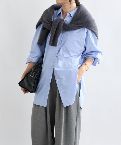 RIVE DROITE（リヴドロワ）の「【MONN.:.(モン)】カラーシャツ（シャツ/ブラウス・レディース・サックスブルー/イエロー・FREE）」の7枚目の写真