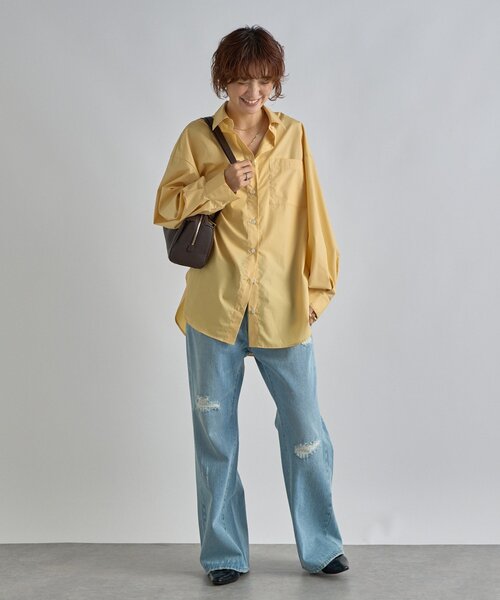 RIVE DROITE（リヴドロワ）の「【MONN.:.(モン)】カラーシャツ（シャツ/ブラウス・レディース・サックスブルー/イエロー・FREE）」の19枚目の写真