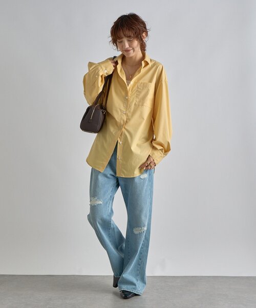 RIVE DROITE（リヴドロワ）の「【MONN.:.(モン)】カラーシャツ（シャツ/ブラウス・レディース・サックスブルー/イエロー・FREE）」の21枚目の写真