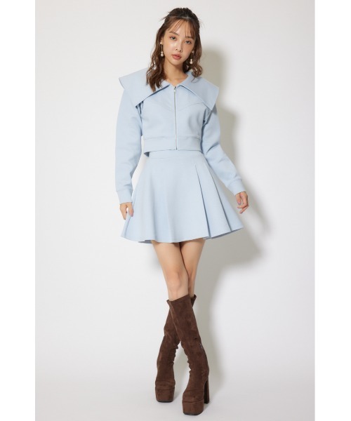 rienda（リエンダ）の「ダンボールニットジャストウエストスコートショートパンツ 秋服 冬服（スラックス・レディース・アイボリー/ブラック/ライトブルー・SMALL/MEDIUM）」の4枚目の写真
