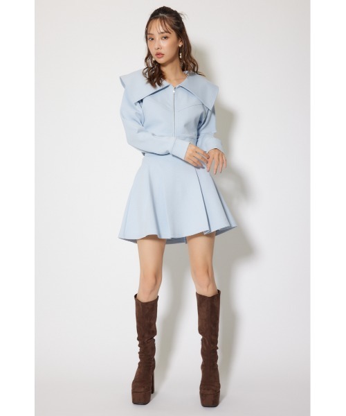 rienda（リエンダ）の「ダンボールニットジャストウエストスコートショートパンツ 秋服 冬服（スラックス・レディース・アイボリー/ブラック/ライトブルー・SMALL/MEDIUM）」の5枚目の写真