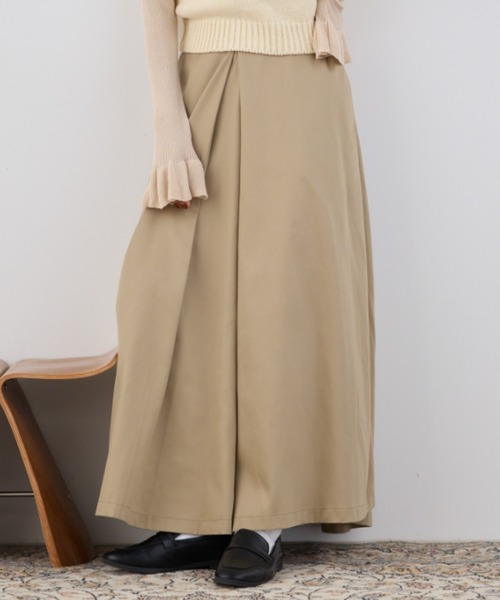 Libra Cue（リブラ キュー）の「マルチタックロングスカート（スカート・レディース・ブラック/ベージュ・FREE）」の22枚目の写真