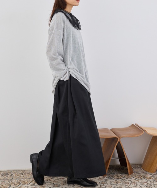 Libra Cue（リブラ キュー）の「マルチタックロングスカート（スカート・レディース・ブラック/ベージュ・FREE）」の16枚目の写真