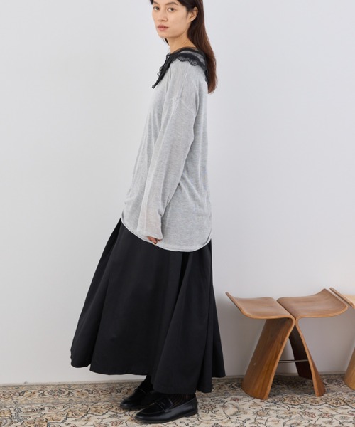 Libra Cue（リブラ キュー）の「マルチタックロングスカート（スカート・レディース・ブラック/ベージュ・FREE）」の17枚目の写真