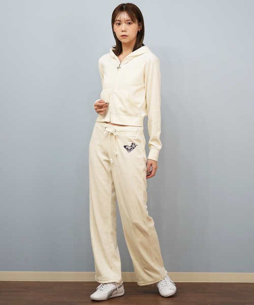 ROXY/ロキシー ROXY x MANA ジップアップパーカー ベロア ショート丈