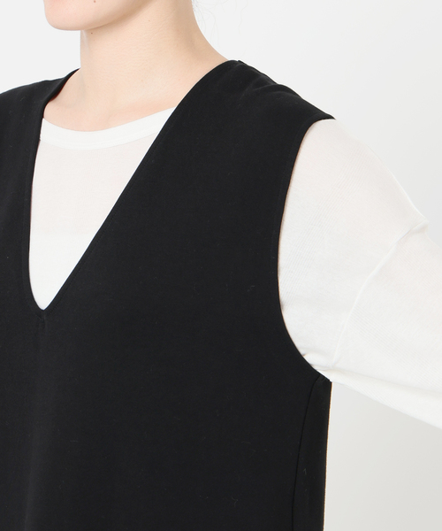 JOURNAL STANDARD relume(ジャーナルスタンダード レリューム)の「CTダンボールIラインワンピース(ワンピース・レディース・ブラック・FREE)」の14枚目の写真