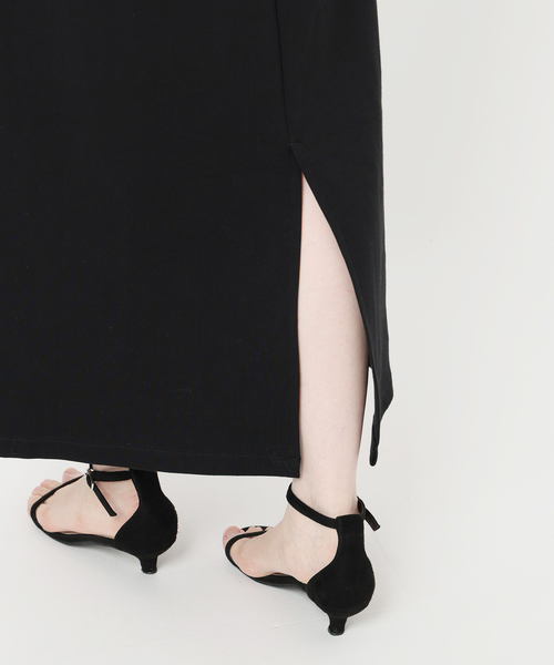 JOURNAL STANDARD relume(ジャーナルスタンダード レリューム)の「CTダンボールIラインワンピース(ワンピース・レディース・ブラック・FREE)」の3枚目の写真