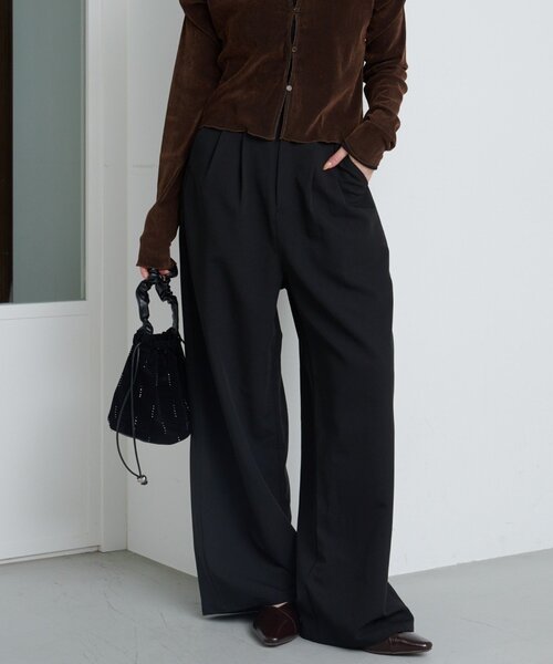 Kastane(カスタネ)の「【新色追加/2サイズ展開/低身長サイズ/無地&ストライプ】ピンストライプスラックス(スラックス・レディース・ネイビー/グレー/グレー系その他/ブラウン/ブルー系その他/ブラック系その他/ブラック・1/0)」の16枚目の写真