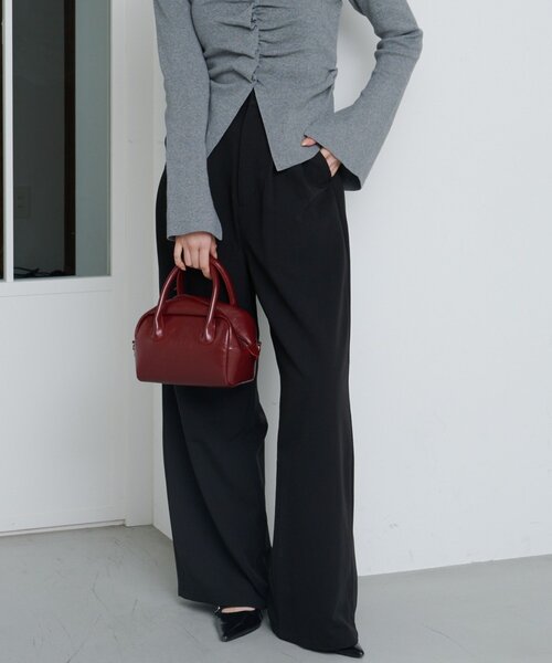 Kastane(カスタネ)の「【新色追加/2サイズ展開/低身長サイズ/無地&ストライプ】ピンストライプスラックス(スラックス・レディース・ネイビー/グレー/グレー系その他/ブラウン/ブルー系その他/ブラック系その他/ブラック・1/0)」の19枚目の写真