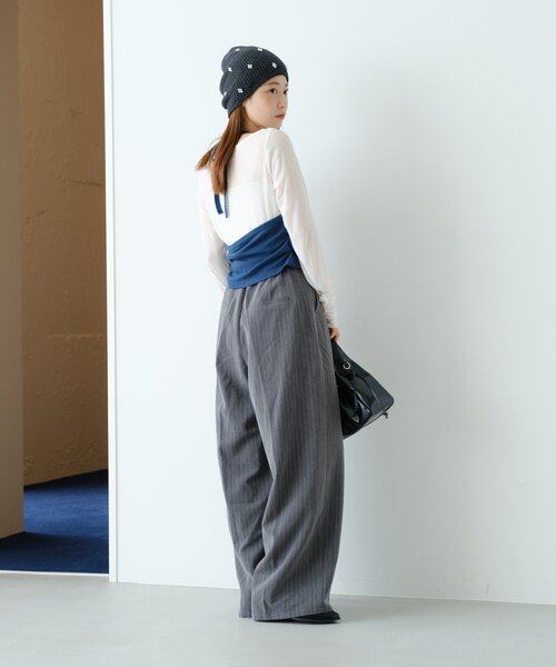 新色追加/2サイズ展開/低身長サイズ/無地&ストライプ】ピンストライプ