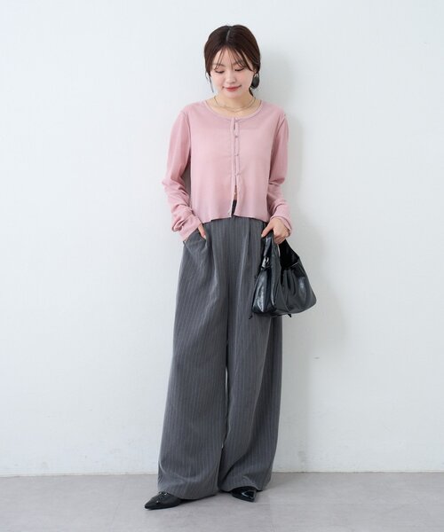 新色追加/2サイズ展開/低身長サイズ/無地&ストライプ】ピンストライプ