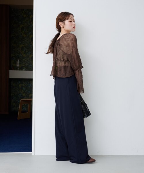 Kastane(カスタネ)の「【WEB限定/全人類パンツ/2サイズ展開/裏地無し】ピンストライプスラックス(スラックス・レディース・ネイビー/グレー/グレー系その他/ブラウン/ブルー系その他/ブラック系その他/ブラック/アイボリー/ブルー系その他2・1/0)」の14枚目の写真