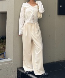 【WEB限定/全人類パンツ/2サイズ展開/裏地無し】ピンストライプスラックス
