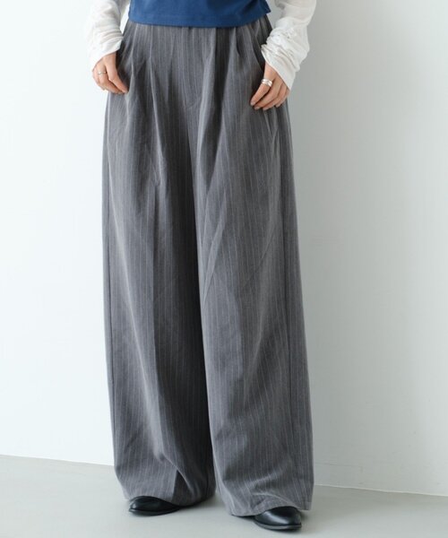 全人類パンツ/2サイズ展開/低身長サイズ/無地&ストライプ】ピン