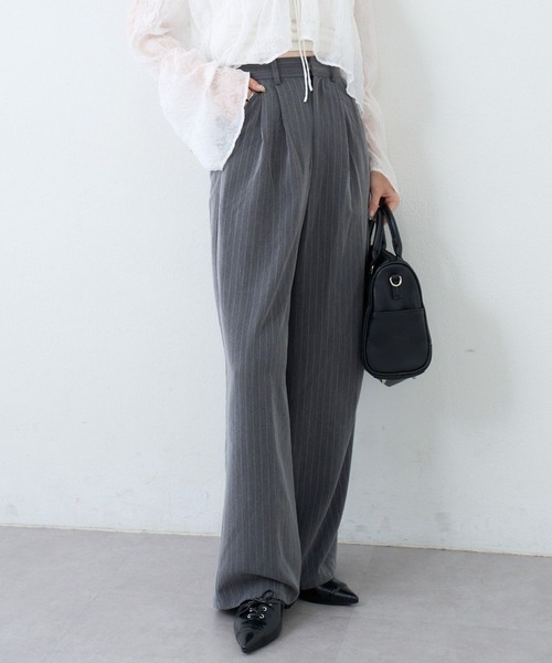 新色追加/2サイズ展開/低身長サイズ/無地&ストライプ】ピンストライプ