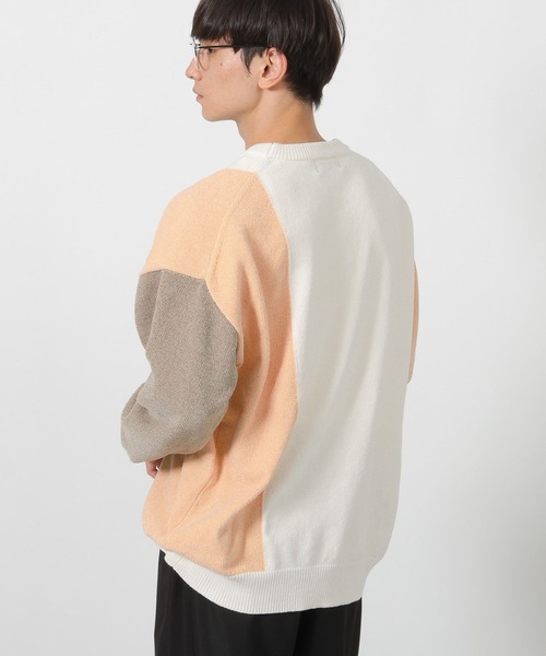 LAKOLE（ラコレ）の「切替モールニットプルオーバー / 497598（ニット/セーター・メンズ・ホワイト/アイボリー/ブラック・MEDIUM/LARGE/X-LARGE）」の5枚目の写真