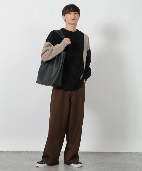 LAKOLE（ラコレ）の「切替モールニットプルオーバー / 497598（ニット/セーター・メンズ・ホワイト/アイボリー/ブラック・MEDIUM/LARGE/X-LARGE）」の10枚目の写真