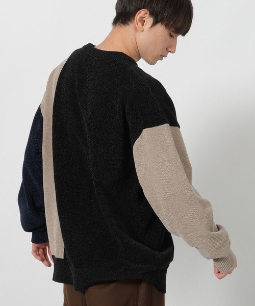 LAKOLE（ラコレ）の「切替モールニットプルオーバー / 497598（ニット/セーター・メンズ・ホワイト/アイボリー/ブラック・MEDIUM/LARGE/X-LARGE）」の12枚目の写真