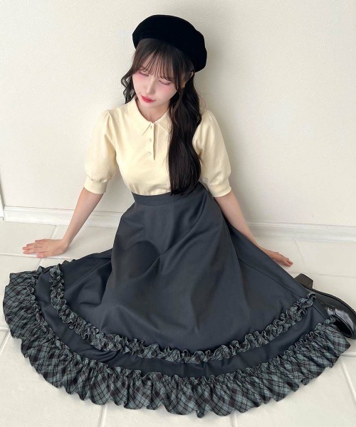 F i.n.t（フィント）の「別珍リボンベレー帽（ハンチング/ベレー帽・レディース・ブラック/ボルドー/ホワイト×ブラック・FREE）」の20枚目の写真