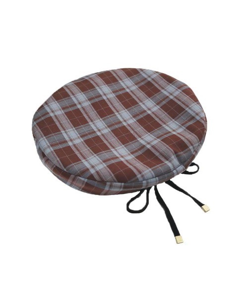 F i.n.t（フィント）の「別珍リボンベレー帽（ハンチング/ベレー帽・レディース・ブラック/ボルドー/ホワイト×ブラック・FREE）」の6枚目の写真