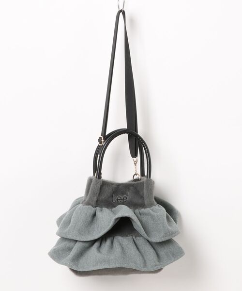 Lee(リー)の「【Lee】フリル2WAYバッグ 0426195(ハンドバッグ・レディース・ブラック/ワイン/グレー・FREE)」の1枚目の写真