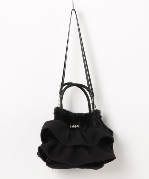 Lee(リー)の「【Lee】フリル2WAYバッグ 0426195(ハンドバッグ・レディース・ブラック/ワイン/グレー・FREE)」の2枚目の写真