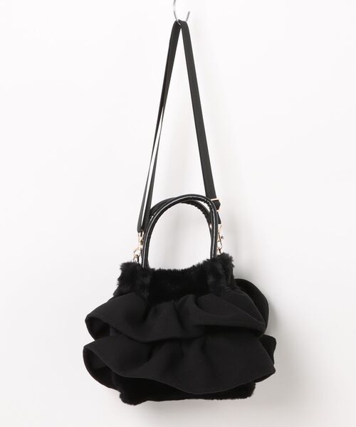 Lee(リー)の「【Lee】フリル2WAYバッグ 0426195(ハンドバッグ・レディース・ブラック/ワイン/グレー・FREE)」の4枚目の写真