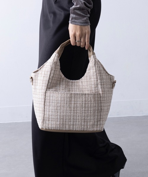 セール】【SETUP7】2wayツイードサイドポケットショルダー SNBD