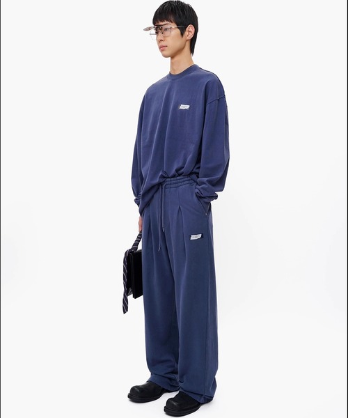 MASONPRINCE(メイソンプリンス)の「ルーズフィット 手書きロゴプリント スウェットパンツ XXK4362【MASONPRINCE】【2025AW】(スウェットパンツ・メンズ・ブルー/ブラック・L/M/S)」の3枚目の写真